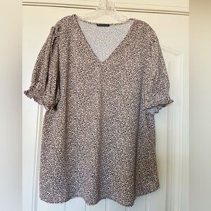 Adrianna Papell Short Sleeve, V-Neck Blouse